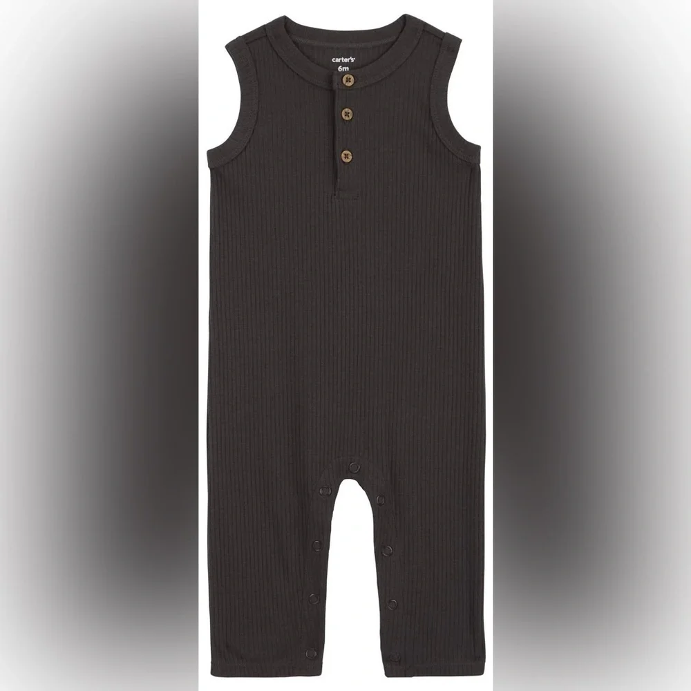 Carter’s 2 Pack Unisex Baby Sleeveless Jumpsuits- Size 0-3M